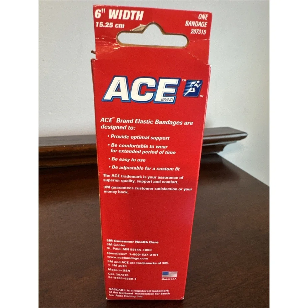 ACE Elastic Bandage with Clips: 6 in. width (Beige) 5.3' Customized Compression
